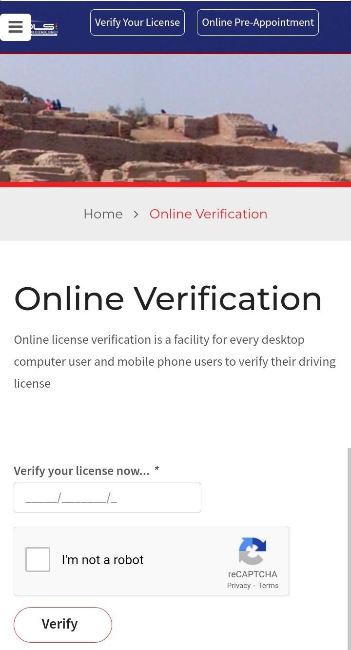 Driving License Verification Sindh
