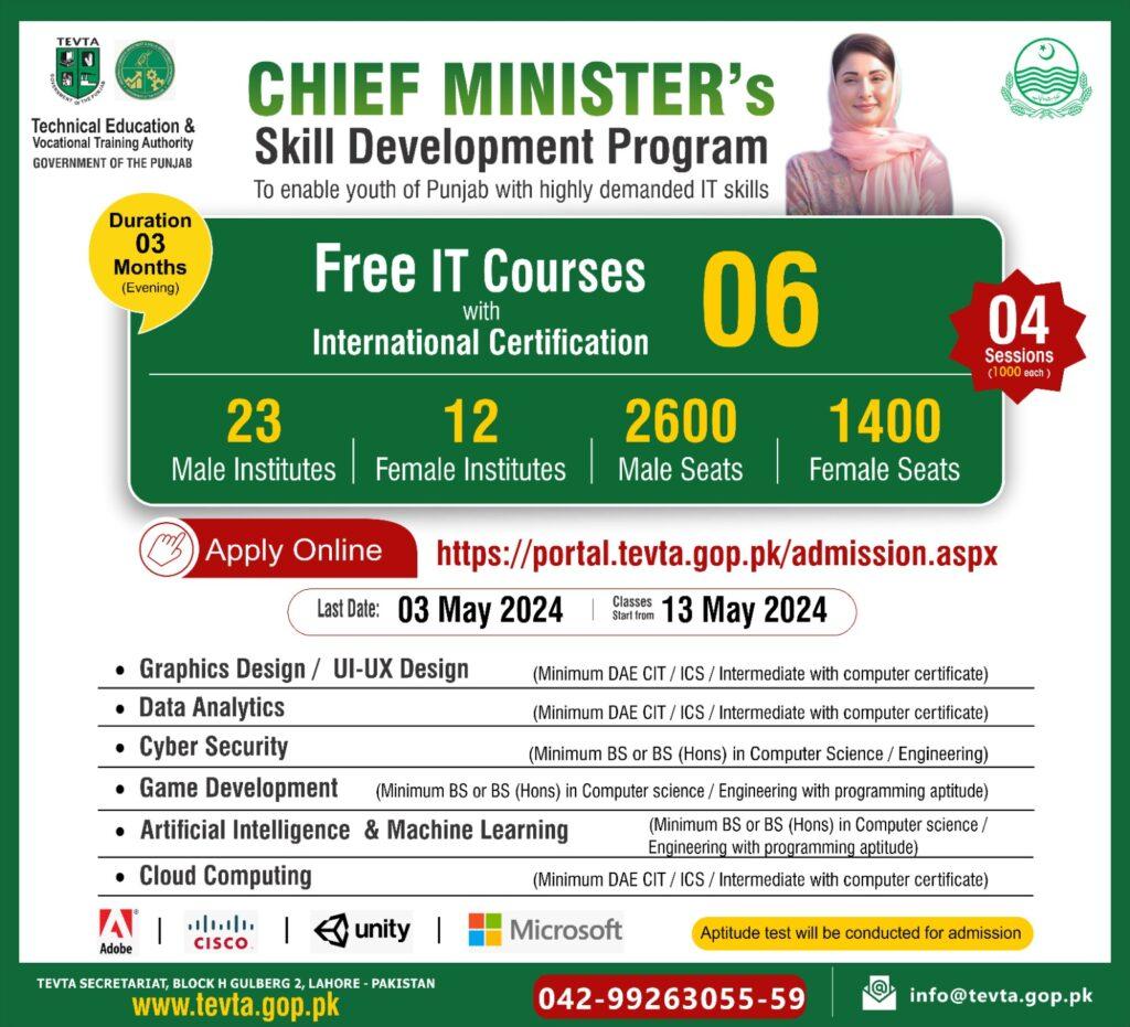 Free IT Courses in TEVTA