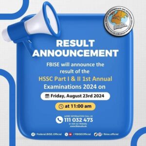 Read more about the article FBISE HSSC Part I II Result 2024