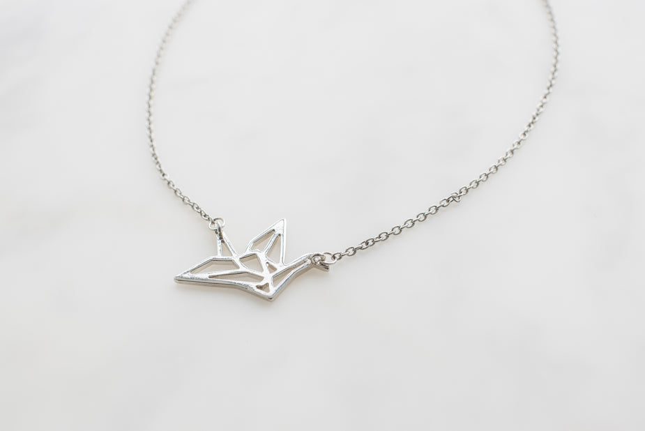 silver origami