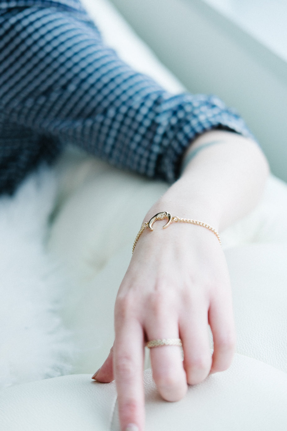 womens hand moon bracelet